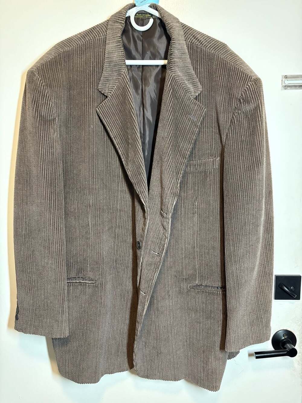 Alexander Lloyd Menswear Brown Herringbone Corduroy Blazer Size 52R